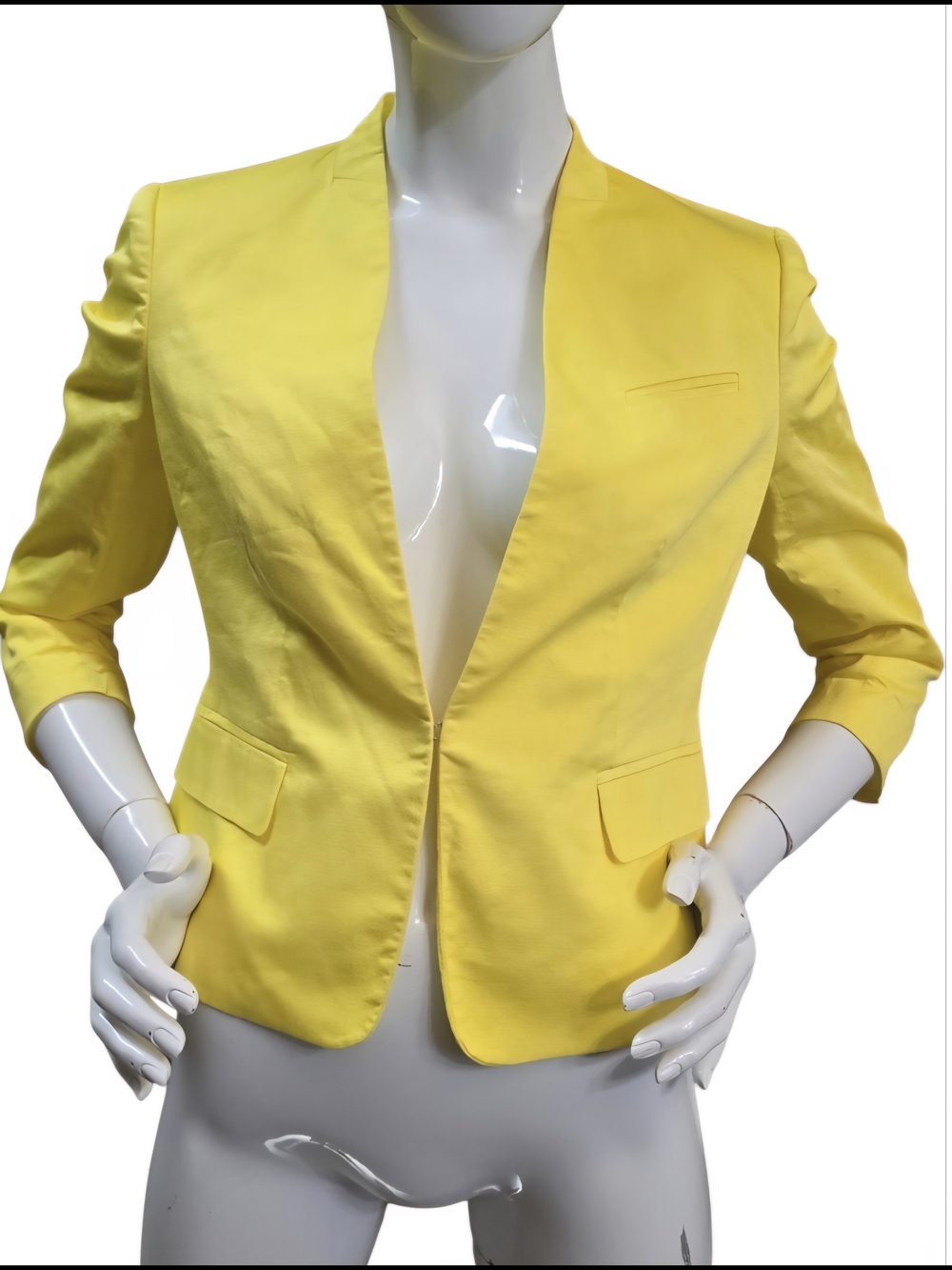 Ann Taylor Bright Yellow Open-Front Blazer Sz 6
